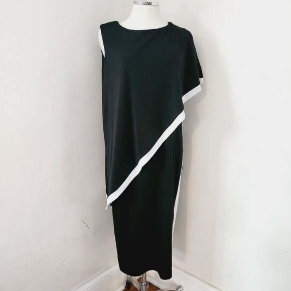 Unbranded Dresses & Skirts - Unbranded Asymmetrical Black White Audrey Hepburn Style Dress Women's XL